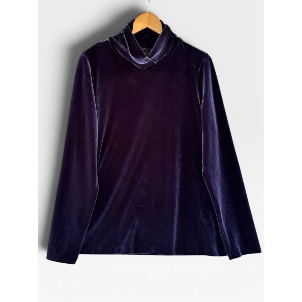 🎉5 for $45🎉 Talbots velvet top blouse shirt size L